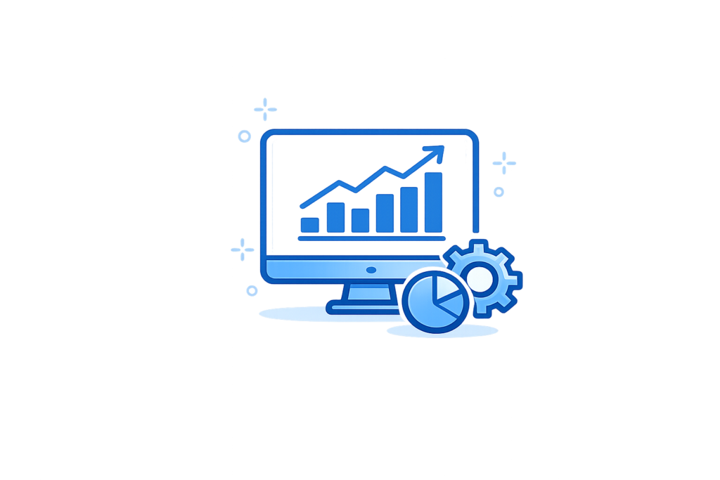 Blue content strategy document and pencil icon
