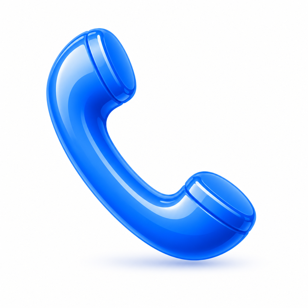 Glossy blue phone representing qualified calls from local SEO