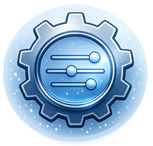 Gear with optimization controls representing website and SEO improvements